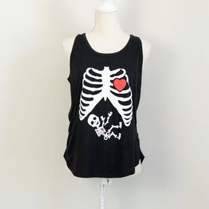 Monag Xray Pregnancy Skeleton Baby Heart Women Tank Top